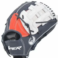 Kelly's Ultimate Sports Viper Japanese Kip Leather Slowpitch Softball Fielding Glove Navy/Red/White