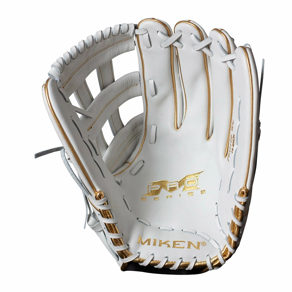 Kelly's Ultimate Sports Miken White Gold PRO Series 13" Slowpitch Fielding Glove - PRO130-WG - Image 2