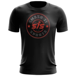 Kelly's Ultimate Sports Smash It Sports EVO-Tech Short Sleeve Shirt - Black Red/Charcoal Circle Logo