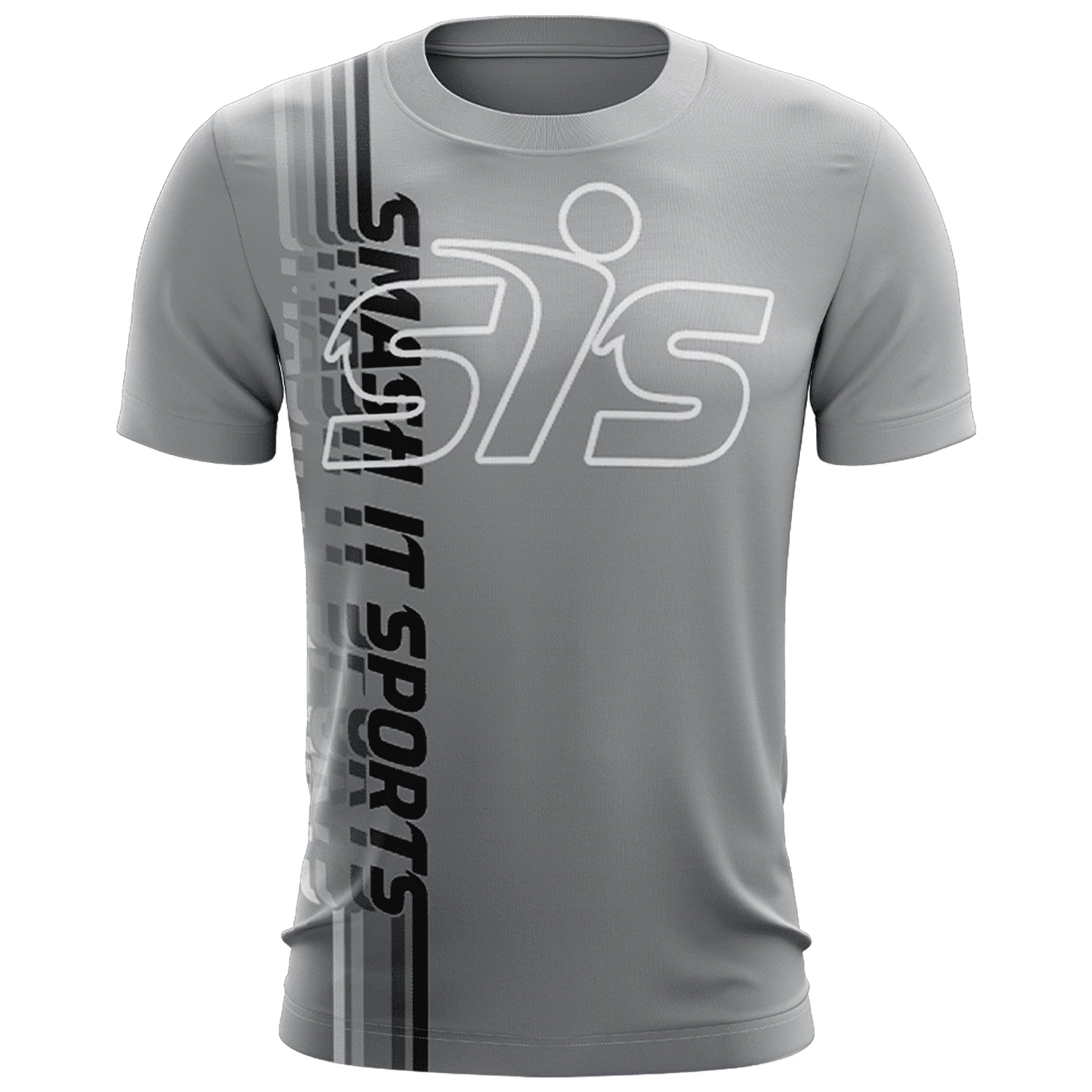 Kelly's Ultimate Sports Smash It Sports EVO-Tech Short Sleeve Shirt - Gray Fade Repeat Logo