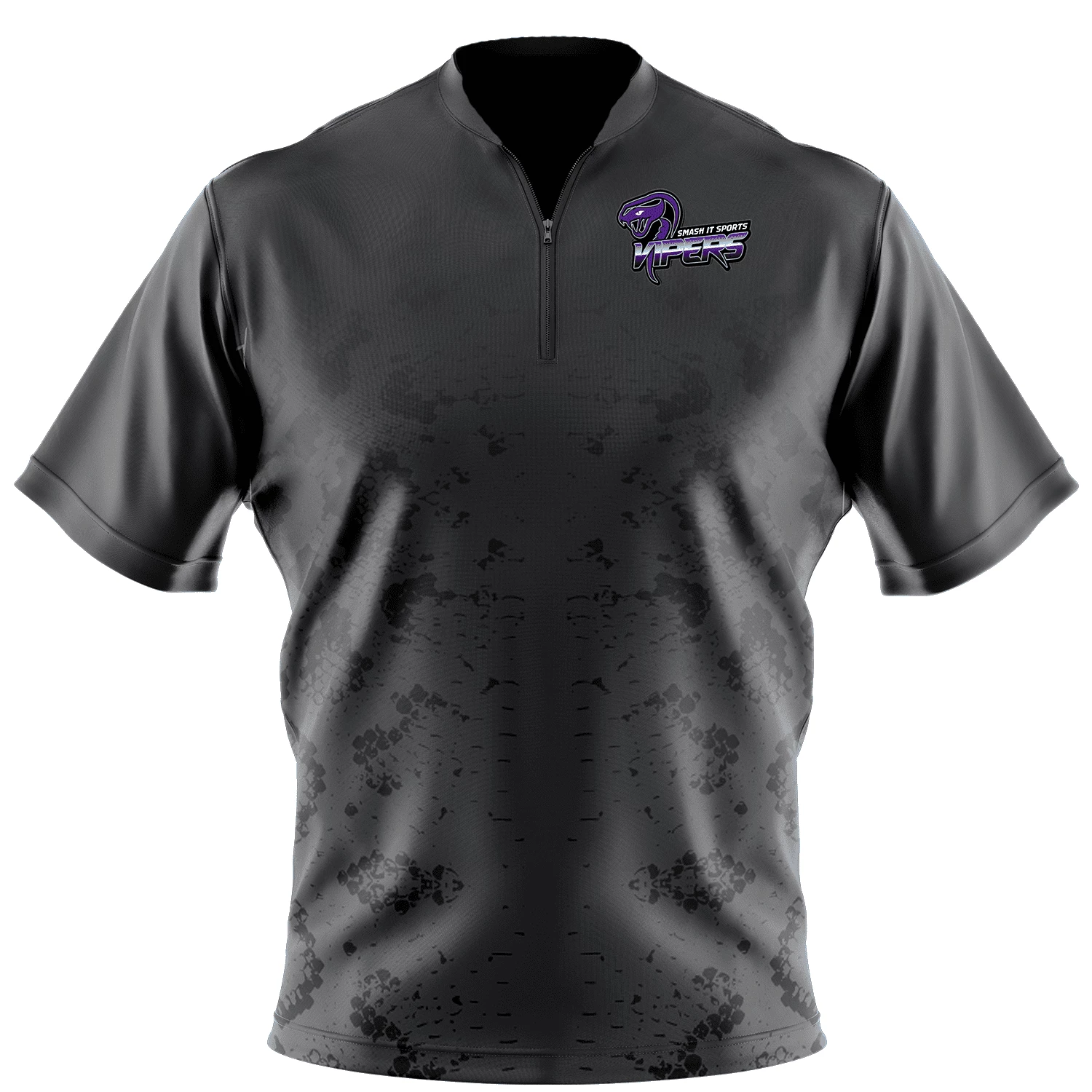 Kelly's Ultimate Sports Vipers Short Sleeve Quarter Zip - Charcoal