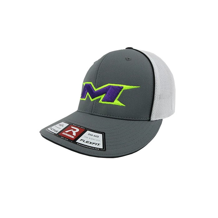 Kelly's Ultimate Sports Miken Hat By Richardson (R165) Grey/White/Grey/Volt/Purple