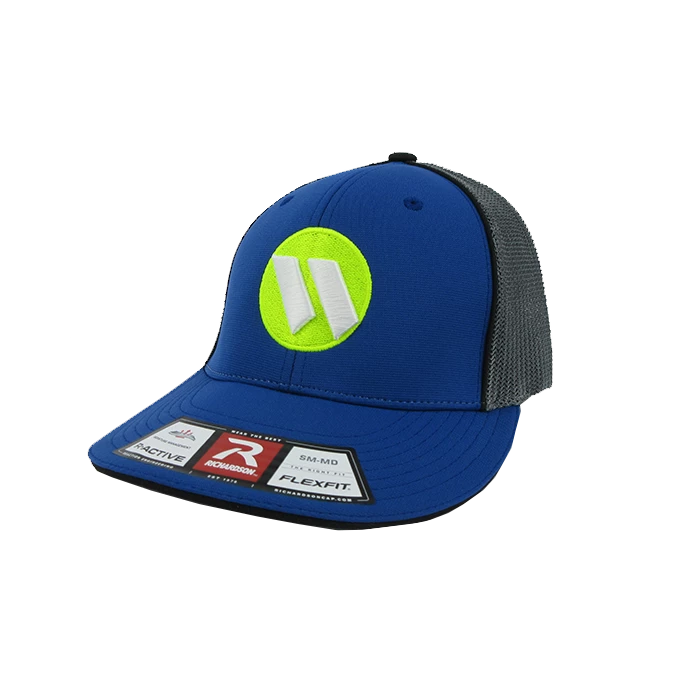 Kelly's Ultimate Sports Worth Hat By Richardson (R165) Blue/Charcoal/Blue/Volt/White