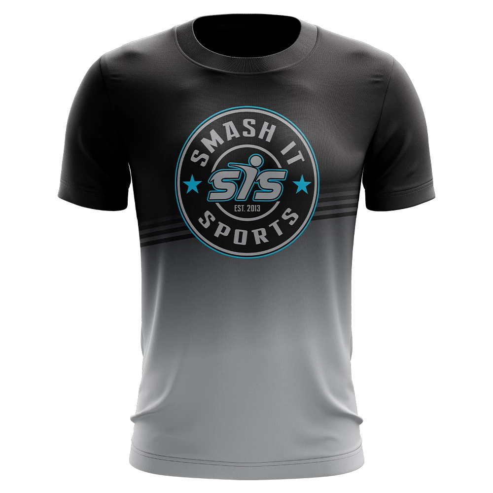 Kelly's Ultimate Sports Smash It Sports Short Sleeve Shirt - Emblem (Black/Charcoal/Carolina)