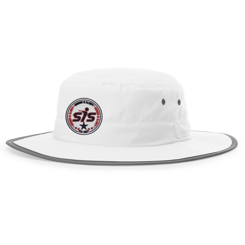 Kelly's Ultimate Sports Smash It Sports Bucket Hat White With Red/White/Blue Stamp